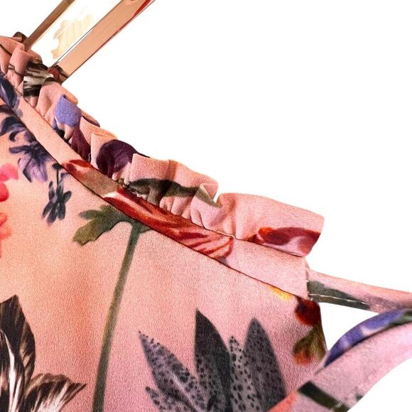 J. Crew Faye Dress  A-line Midi in Blush with Floral Print Women's Medium - Picture 4 of 15